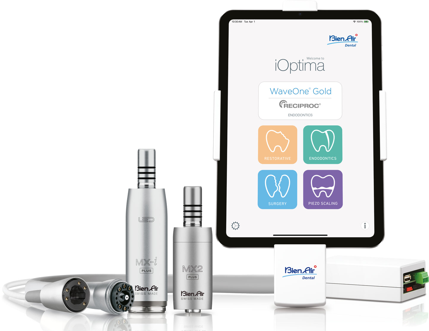 Bien Air iOPTIMAINT 1 MX2 + 1 MX-i WITH iPad mini®