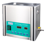 BrandMax Ultrasonic Cleaner, stainless steel, w/heat & basket U-5LH