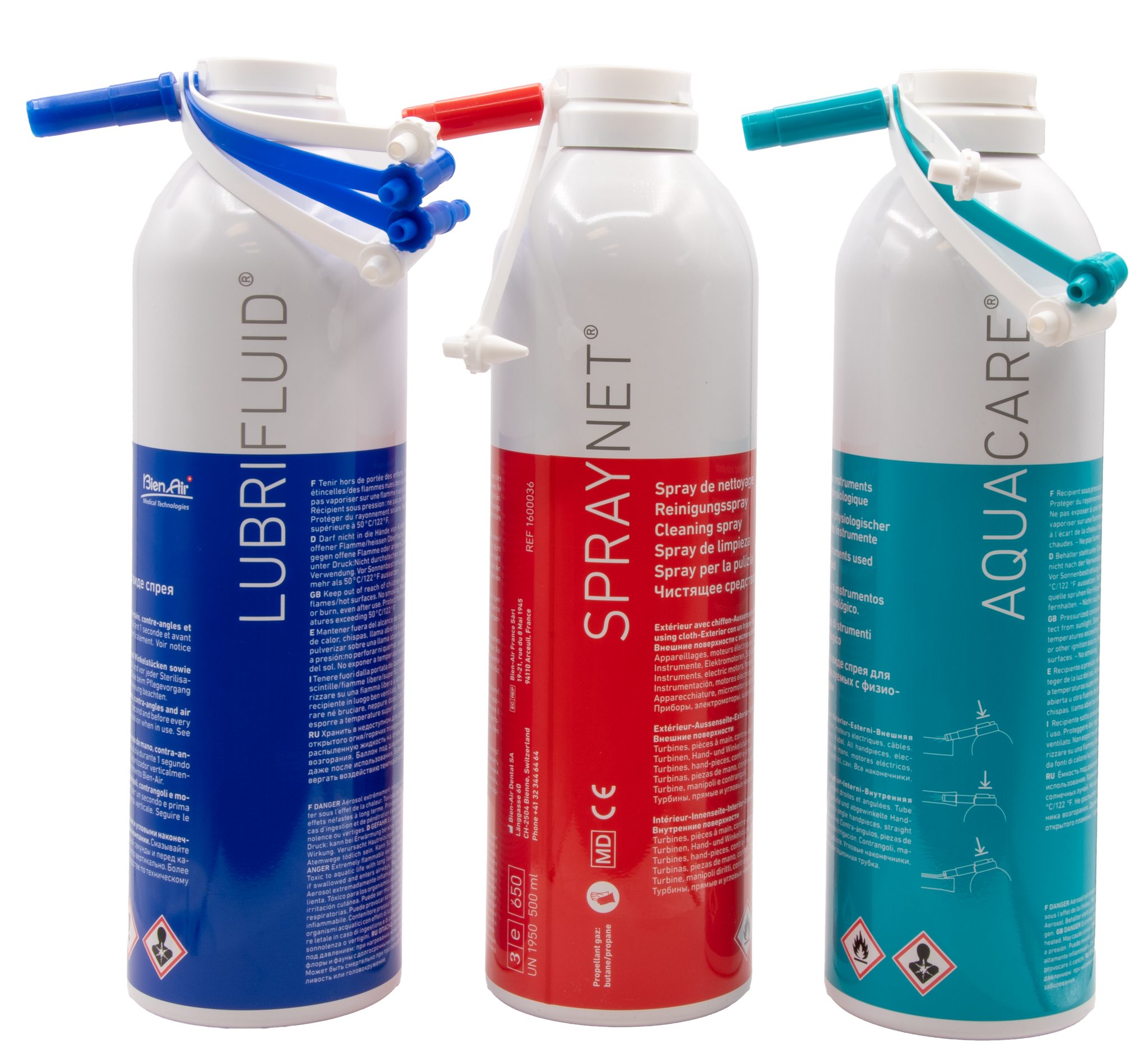 Bien Air Maintenance Trio Pack (1 of each 3 Sprays)