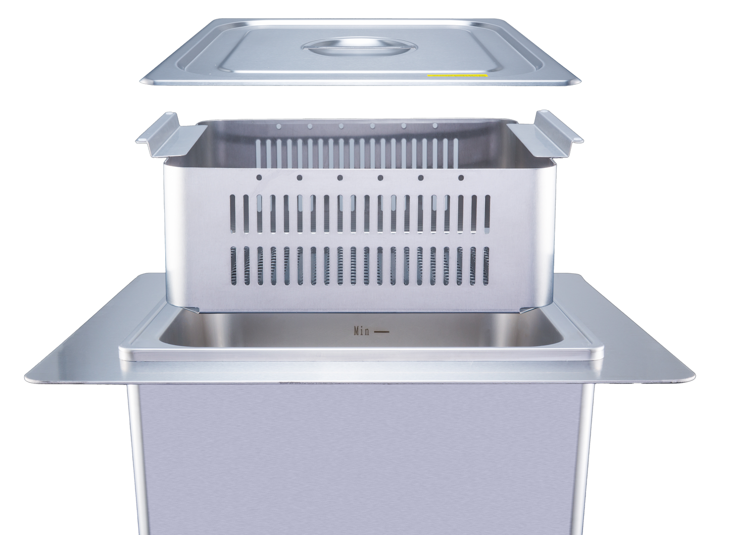 BrandMax Ultrasonic Cleaner, stainless steel, w/heat & basket U-10LHREC