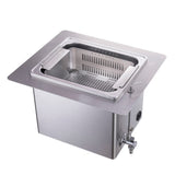 BrandMax Ultrasonic Cleaner, stainless steel, w/heat & basket U-10LHREC