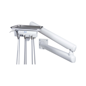DCI 4129 Alternative Arm Mounted 2 Wet w/Tray & White Flex Arm