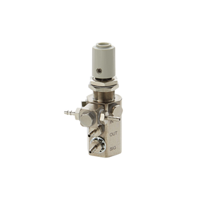 DCI 7302 Water Relay, Combo Valve w/Double Barb Swivel, Gray Knob