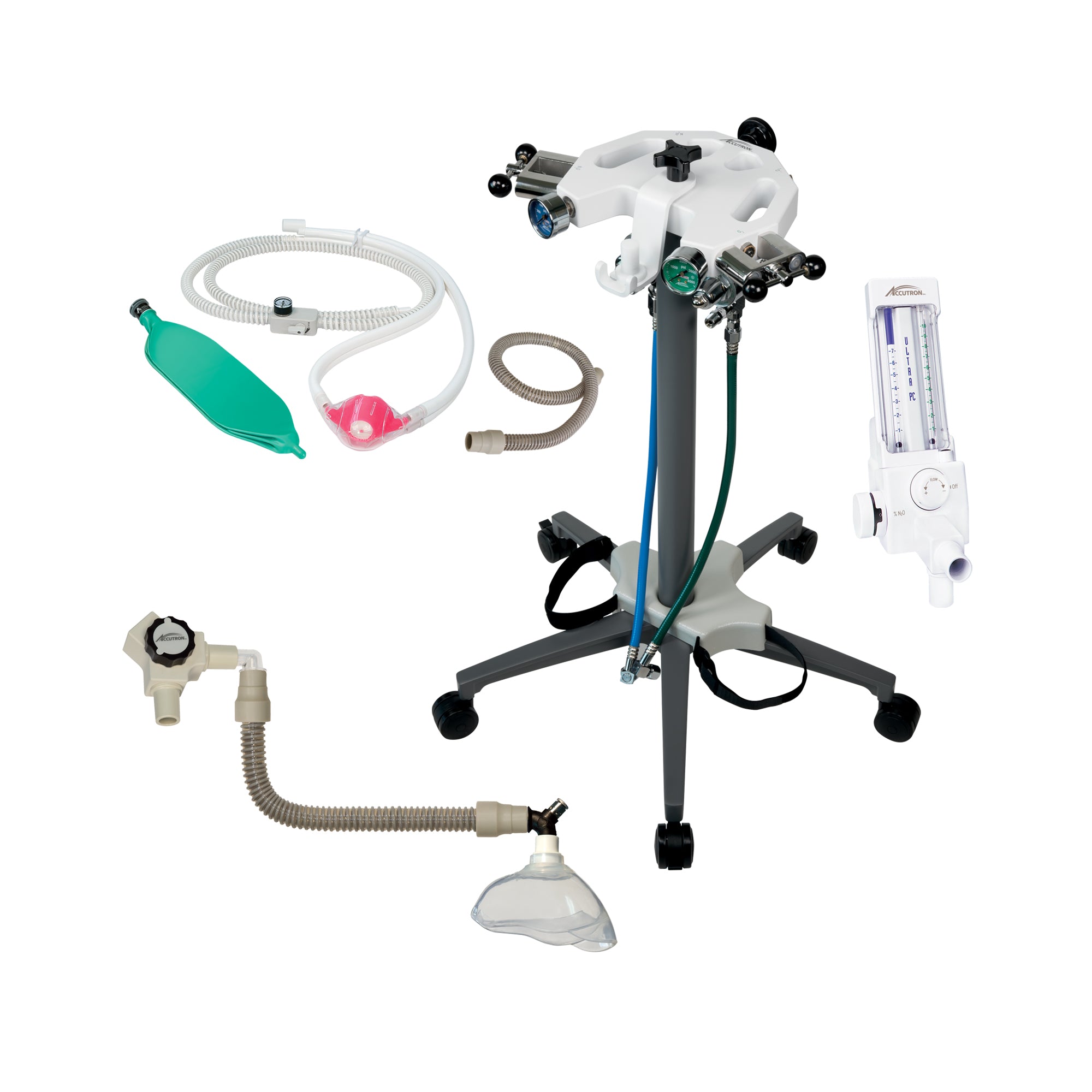 Accutron Ultra PC Percent Oral Surgery Flowmeter Pkg. B (4-Cylinder Portable