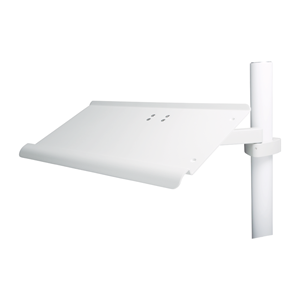 DCI 4825 Keyboard Tray, Full, w/6" Arm, Vertical Post Mounted, Gray