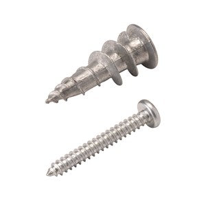 DCI 6816 Wall Anchors w/Screws, Metal; Pkg of 25