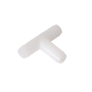 DCI 0970 5/8" x 5/8" x 1/2" Barb Tee, Plastic