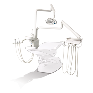 DCI RO4100 Reliance Over the Patient Dental Unit with Cuspidor & PMU, White