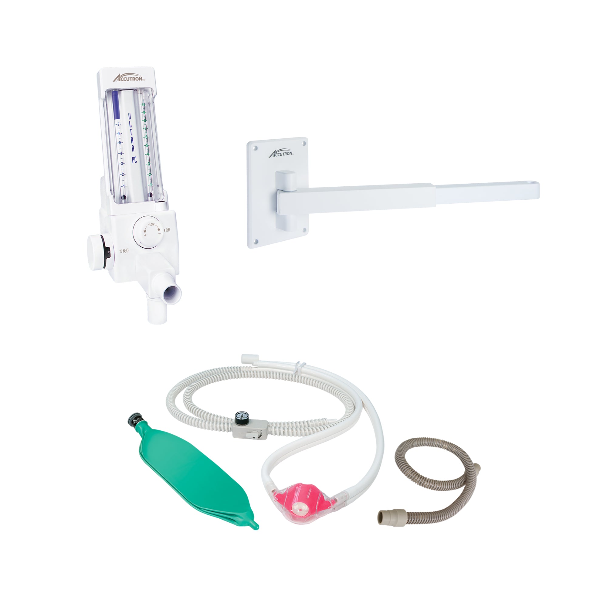 Accutron Ultra PC percent Flowmeter Pkg. F (Telescoping Wall Arm)