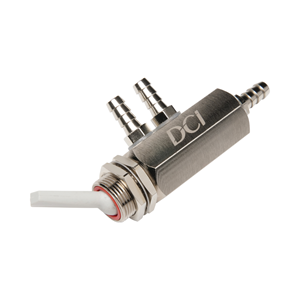 DCI 7836 Toggle Cartridge Routing Valve, On/Off, Side & Rear Ported, Gray