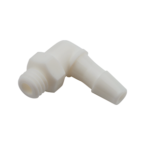 DCI 0081 10-32 x 1/8" Barb Elbow, Plastic; Pkg of 10