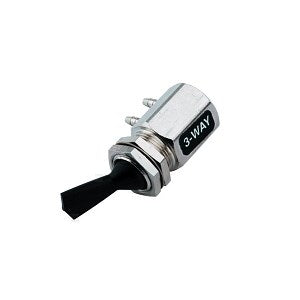 DCI 7045 Toggle Valve, Side Ported, 3-Way, Black