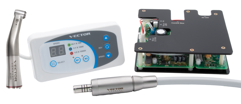 VectorMatic IM100 Motor and One VECTORMatic VM25LPA 1:5 Angle and Three Angles option