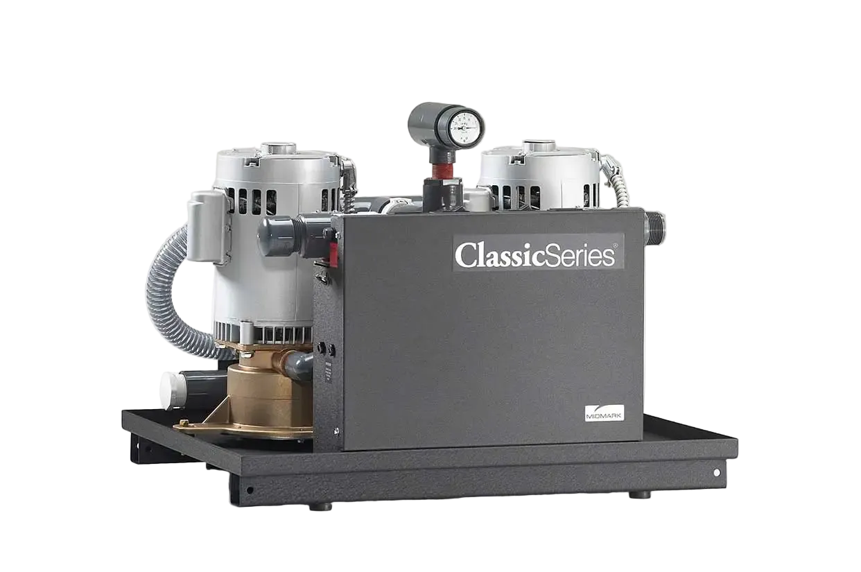 Midmark ClassicSeries Wet-Ring Vacuum; Twin Platform Assembly; 10 User