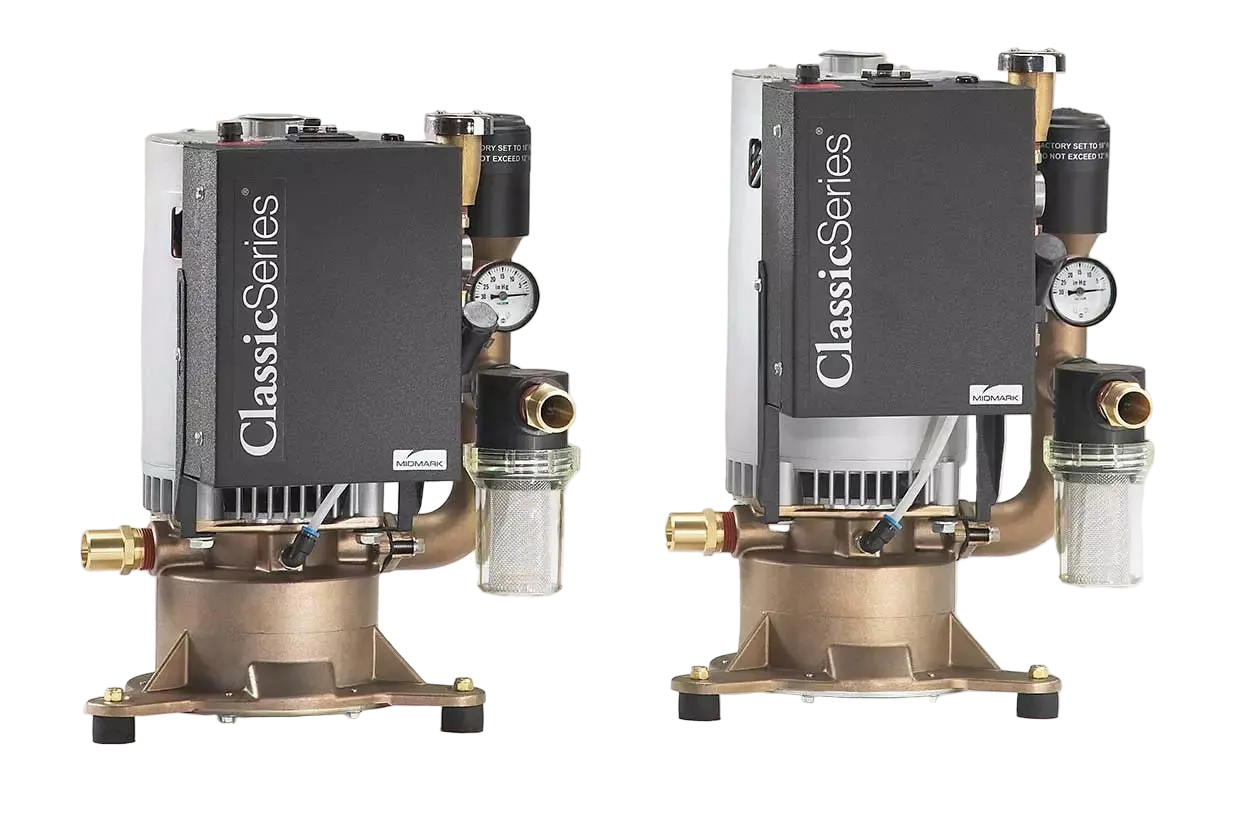 Midmark ClassicSeries Wet-Ring Vacuum; Twin Platform Assembly; 10 User